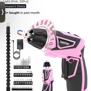 Durofort Pink Cordless Screwdriver Set
